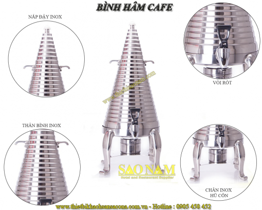 Bình Hâm Trà Café Sacona