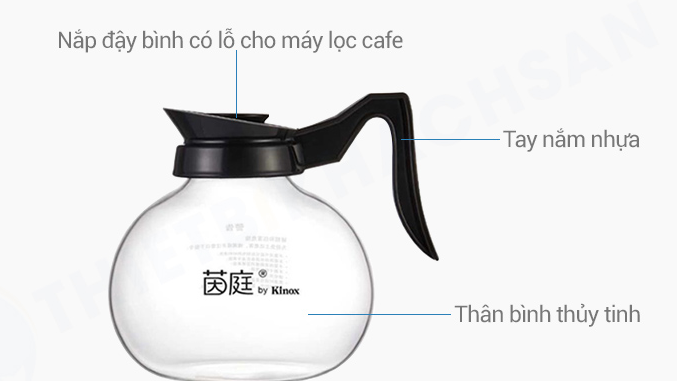 Cấu tạo Bình Hâm Café Thủy Tinh SN#520187
