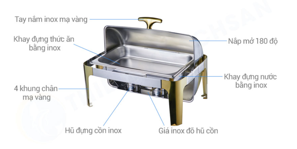Cấu tạo Nồi Hâm Thức Ăn HCN Chân Vàng SN#520036