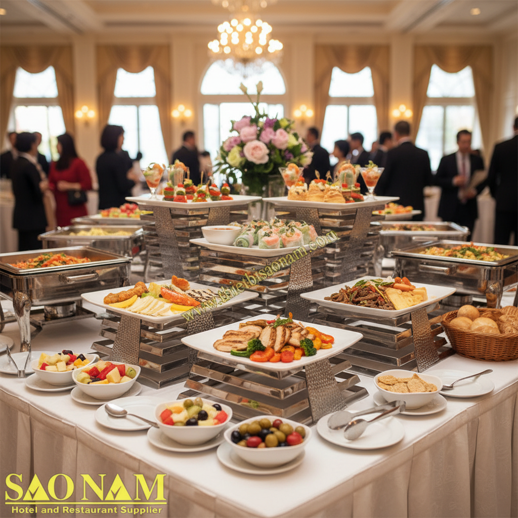 Chân Đế Inox Decor Món Ăn - Chân Đế Decor Món Ăn Nhà Hàng: Giải Pháp Trang Trí Bàn Tiệc Buffet Chuyên Nghiệp Và Sang Trọng
