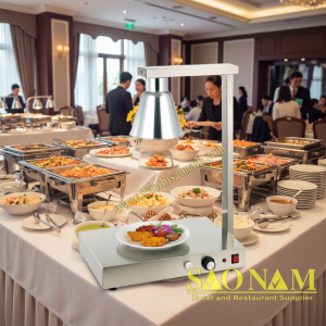 Đèn Hâm Nóng Thức Ăn Mặt Inox 1 Bóng SN#520823