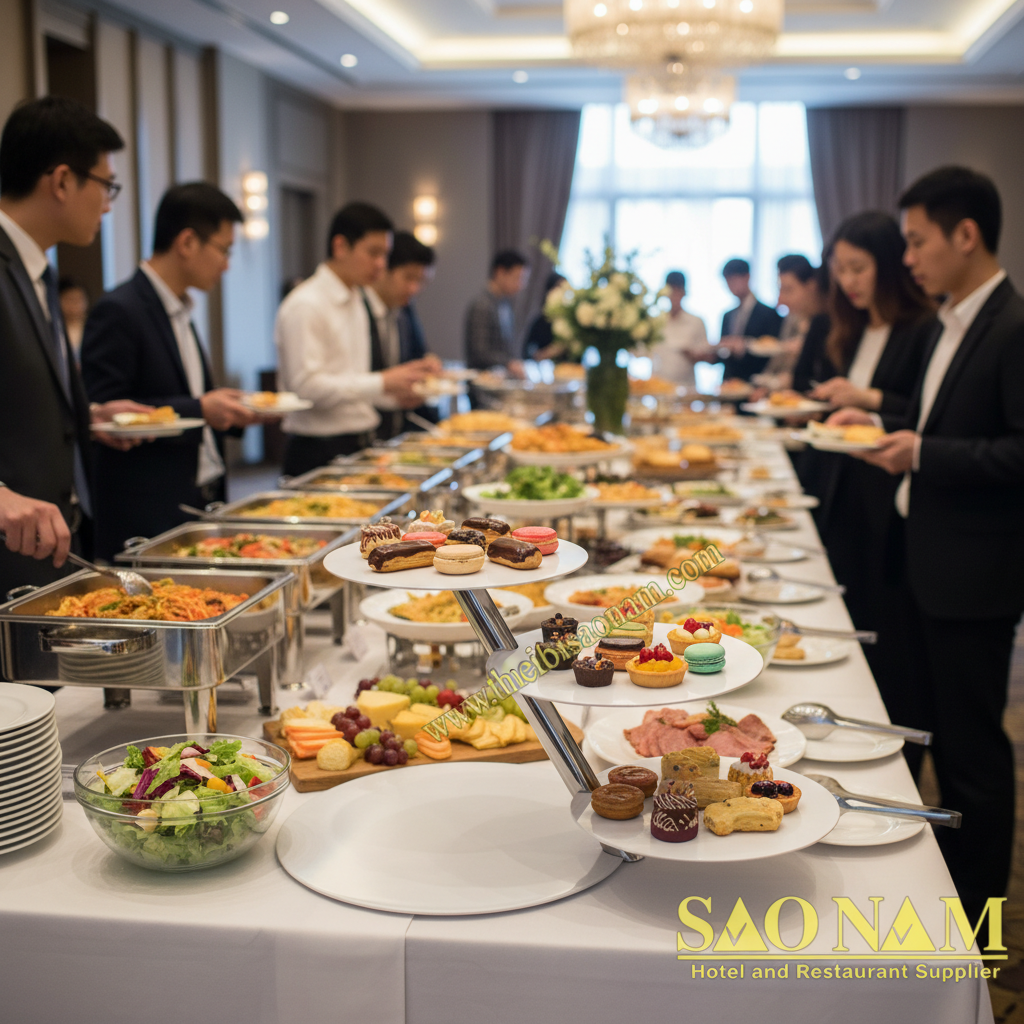 Kệ Trưng Bày Thức Ăn 4 Tầng SN#520334