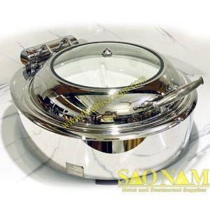 Nồi hâm thức ăn tròn nắp kiếng thấp SN#520015