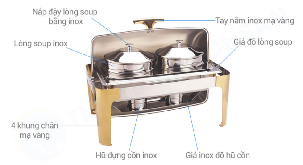 cấu tạo Nồi Hâm Cháo – Soup HCN Chân Vàng SN#520902
