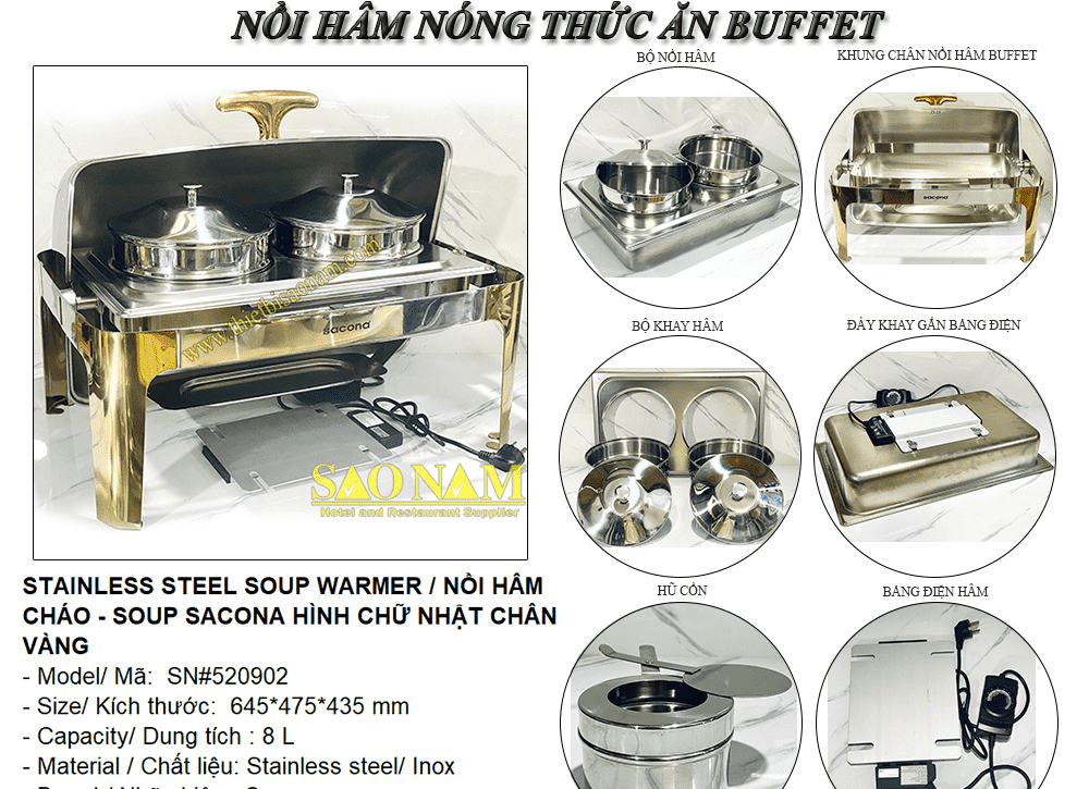 Nồi Hâm Cháo - Soup HCN Chân Vàng