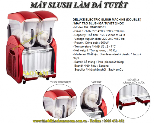 Máy Slush Đá Tuyết 2 Ngăn