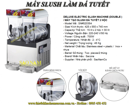 Máy Slush Đá Tuyết Đôi