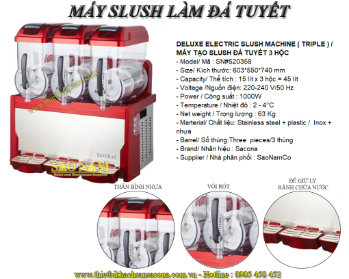 Máy Slush Đá Tuyết 3 Hộc