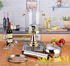 Bình Đựng Nước Trái Cây Chân Vàng