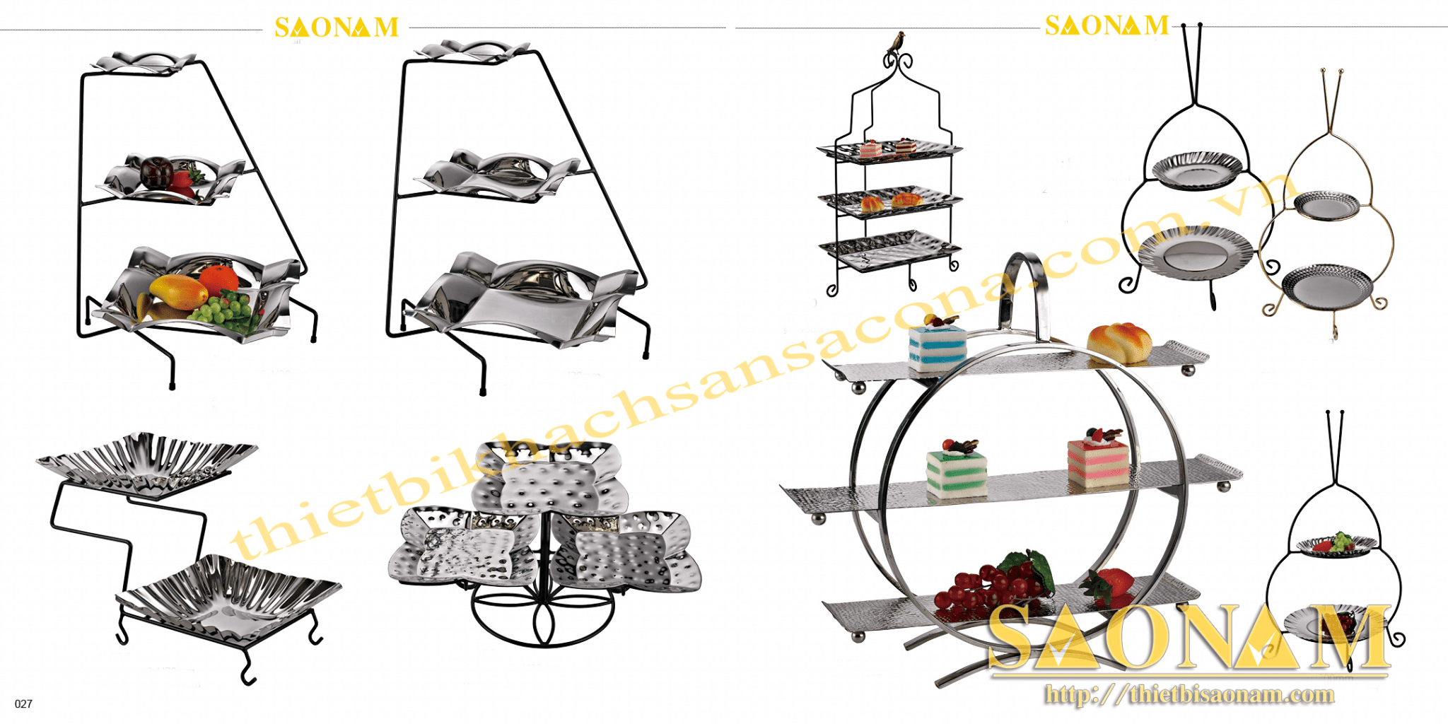 Gía inox trưng bày buffet, kệ buffet đẹp, chất lượng tại Nha Trang