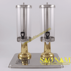 Bình Đựng Nước Trái Cây 3L 2 Ngăn Mạ Vàng