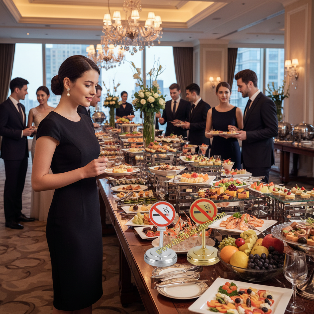 Cây Để Bàn Không Hút Thuốc SN#520060 trên bàn tiệc