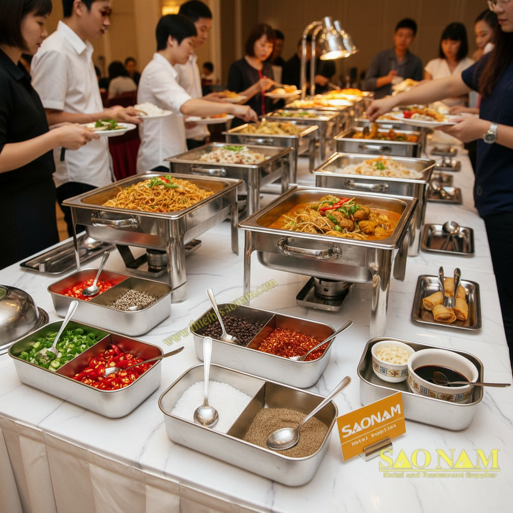 Khay Inox Nhỏ 2 Ngăn SN#530041