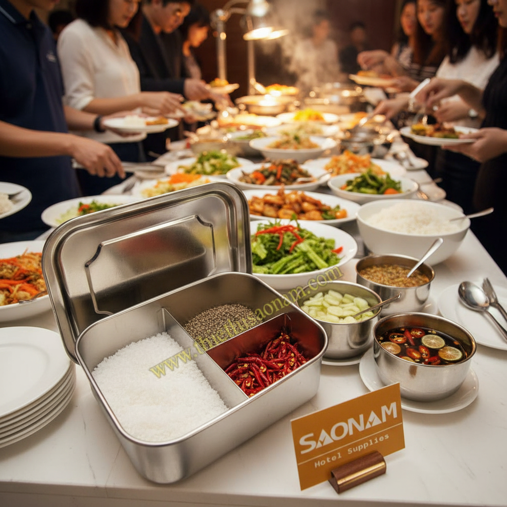 Khay Inox Nhỏ 3 Ngăn SN#530042