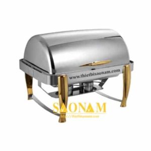 Nồi Hâm Cháo Soup Sacona Chữ Nhật Chân Vàng SN#520869
