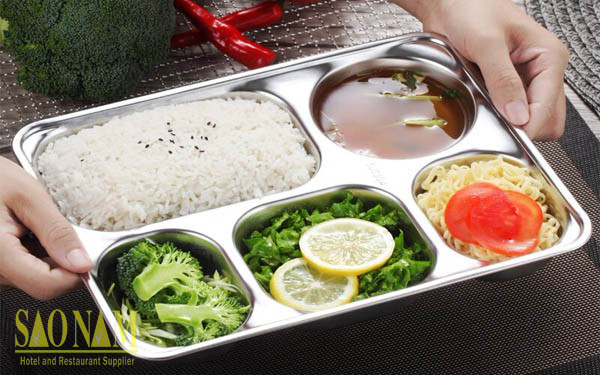khay cơm inox