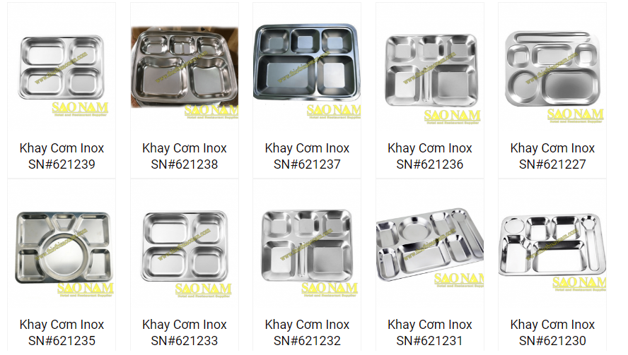 khay cơm inox