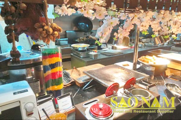 Khay Trưng Bày Thức Ăn Buffet Phục Vụ Nhà Hàng Hoàng Yến