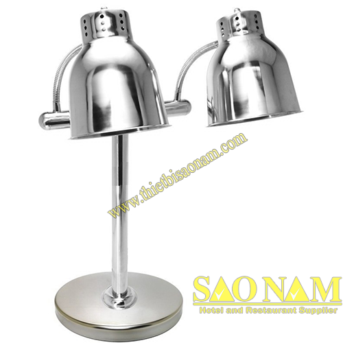 Đèn hâm nóng thức ăn 2 bóng inox