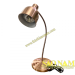 Đèn hâm nóng thức ăn inox mạ đồng giá rẻ, đẹp Đèn hâm nóng thức ăn buffet 1 bóng mạ đồng