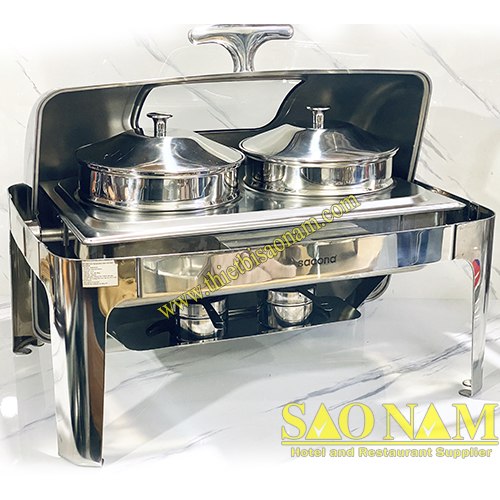 Nồi hâm cháo soup HCN nắp kính chân inox