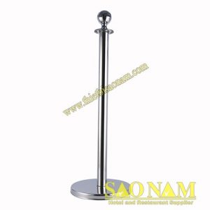 Cột chắn inox dây nhung 