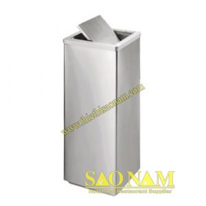 Thùng Rác Inox Vuông Nắp Lật