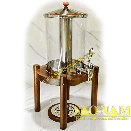 Bình Đựng Nước Trái Cây Đế Gỗ