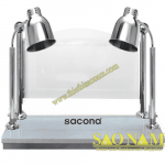 Tổng hợp đèn hâm nóng thức ăn bóng tròn chân đế inox giá rẻ Đèn Hâm Nóng Thức Ăn Đế Đá 2 Bóng SN#520815/1