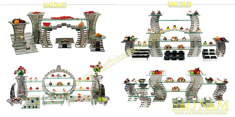 Chân đế decor thức ăn buffet giá rẻ