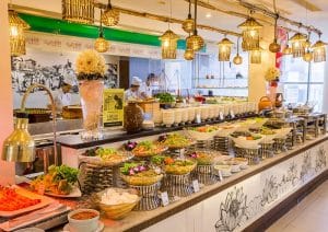 Địa chỉ mua kệ trưng bày thức ăn buffet giá rẻ
