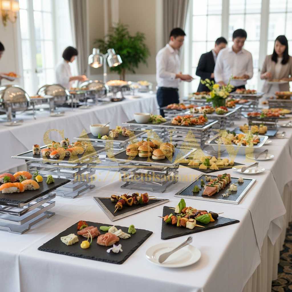 Đế Đá Trang Trí Buffet – Phụ Kiện Tinh Tế Cho Bàn Tiệc Sang Trọng