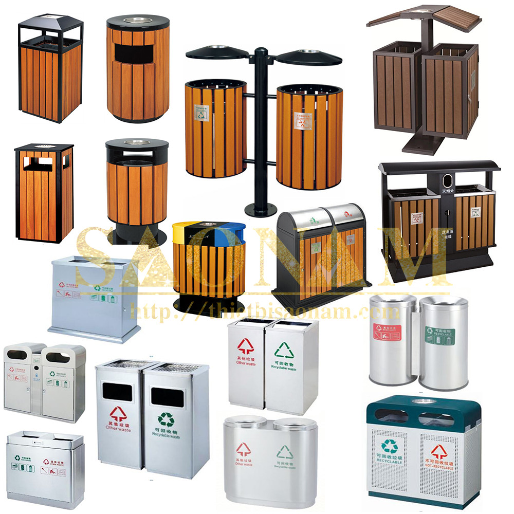 Thùng Rác Ngoài Trời Trang Trí