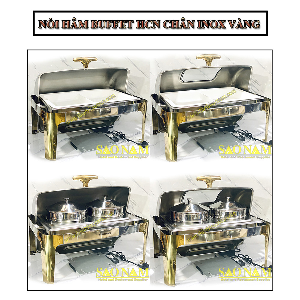 Nồi Hâm Thức Ăn Buffet HCN Chân Vàng